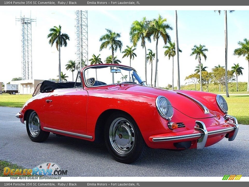 Front 3/4 View of 1964 Porsche 356 SC Convertible Photo #1