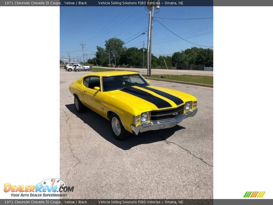 1971 Chevrolet Chevelle SS Coupe Yellow / Black Photo #10