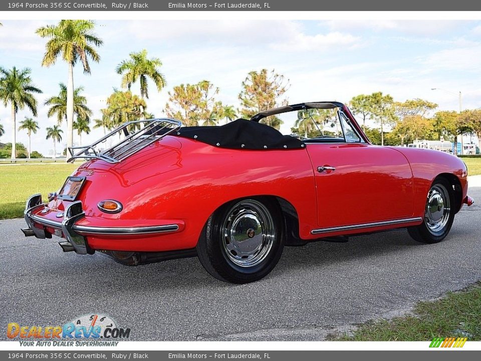 1964 Porsche 356 SC Convertible Ruby / Black Photo #3