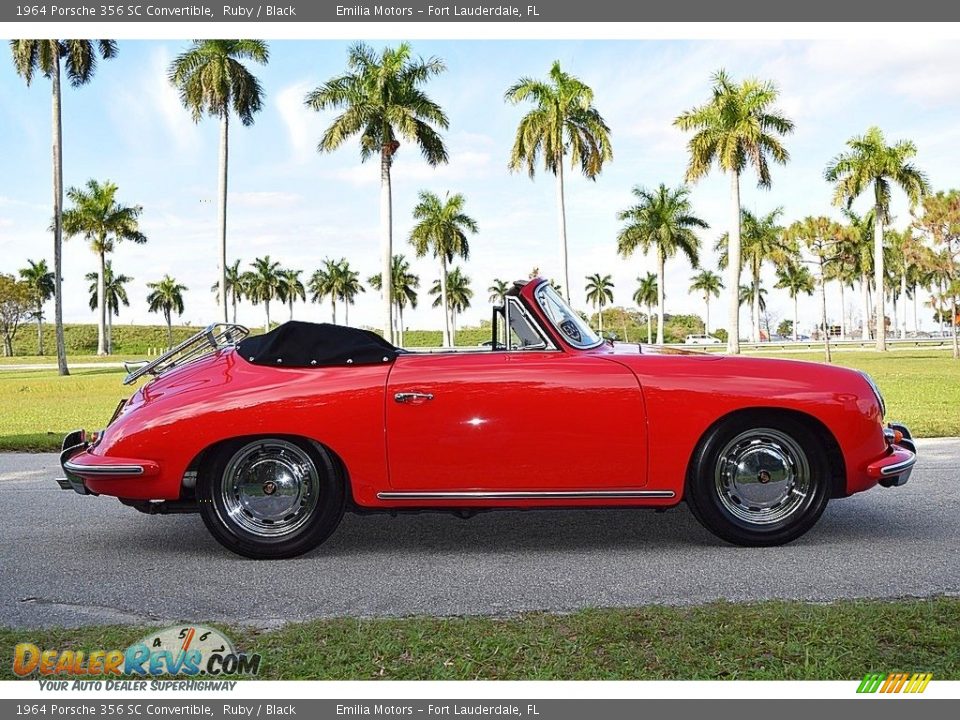 1964 Porsche 356 SC Convertible Ruby / Black Photo #6