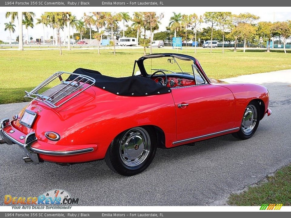 1964 Porsche 356 SC Convertible Ruby / Black Photo #7