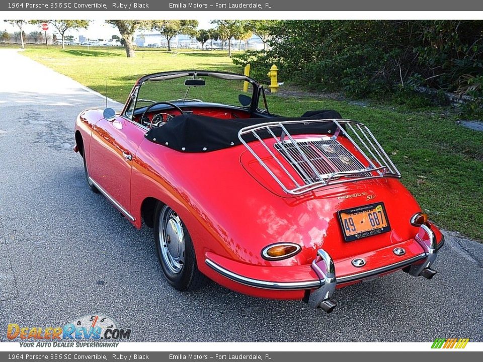 1964 Porsche 356 SC Convertible Ruby / Black Photo #9