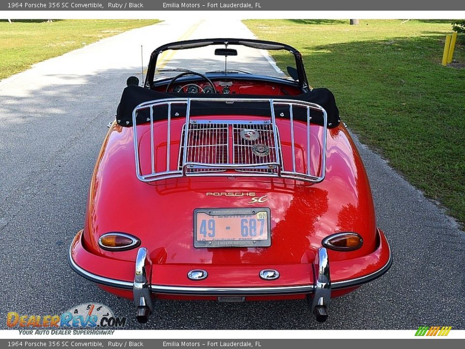 1964 Porsche 356 SC Convertible Ruby / Black Photo #10