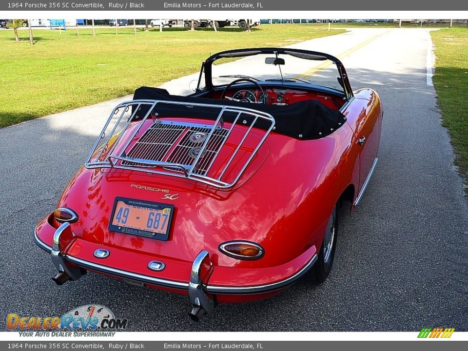 1964 Porsche 356 SC Convertible Ruby / Black Photo #11