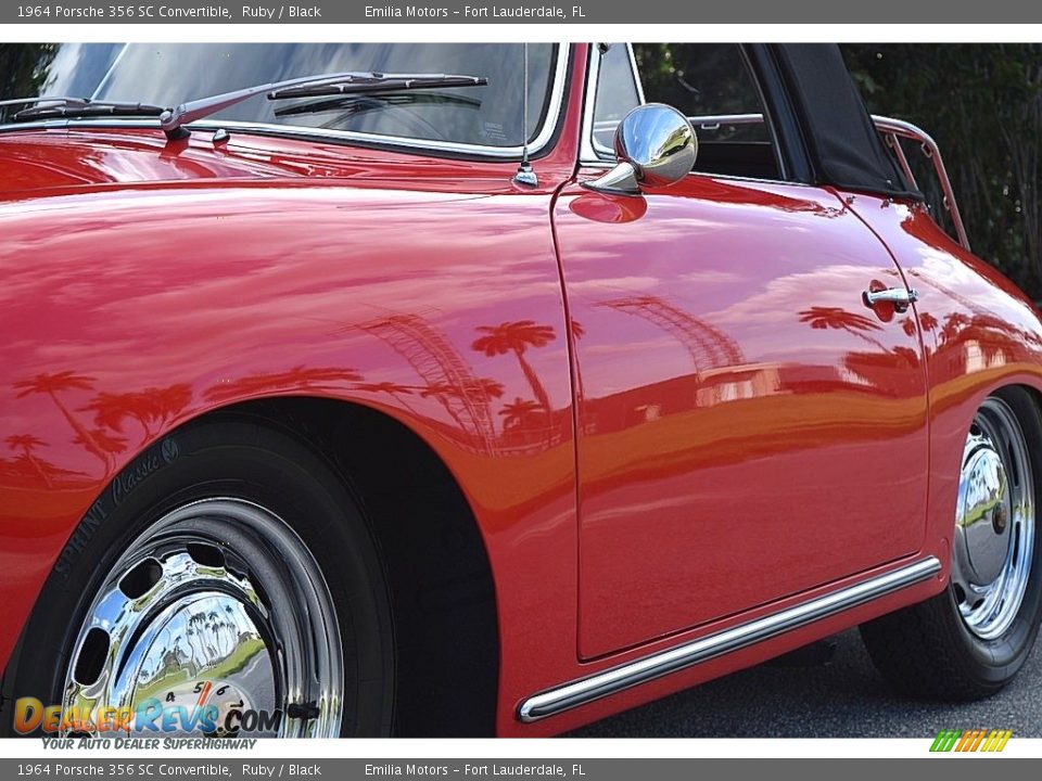 1964 Porsche 356 SC Convertible Ruby / Black Photo #14