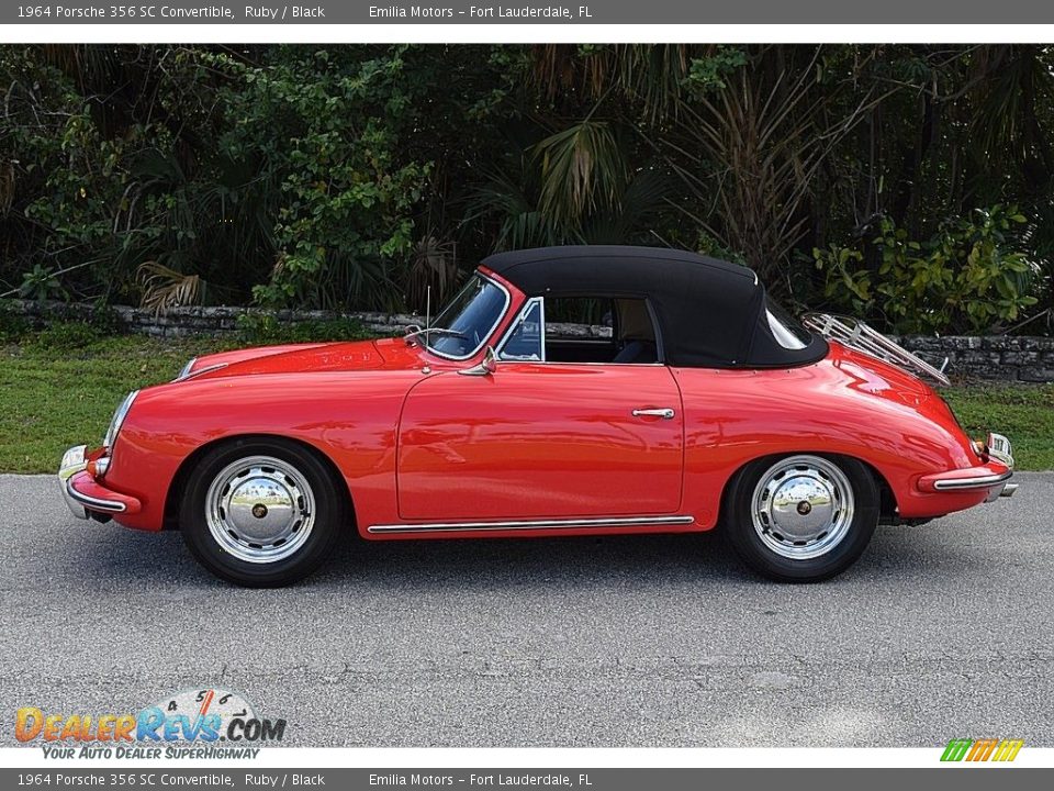 1964 Porsche 356 SC Convertible Ruby / Black Photo #21