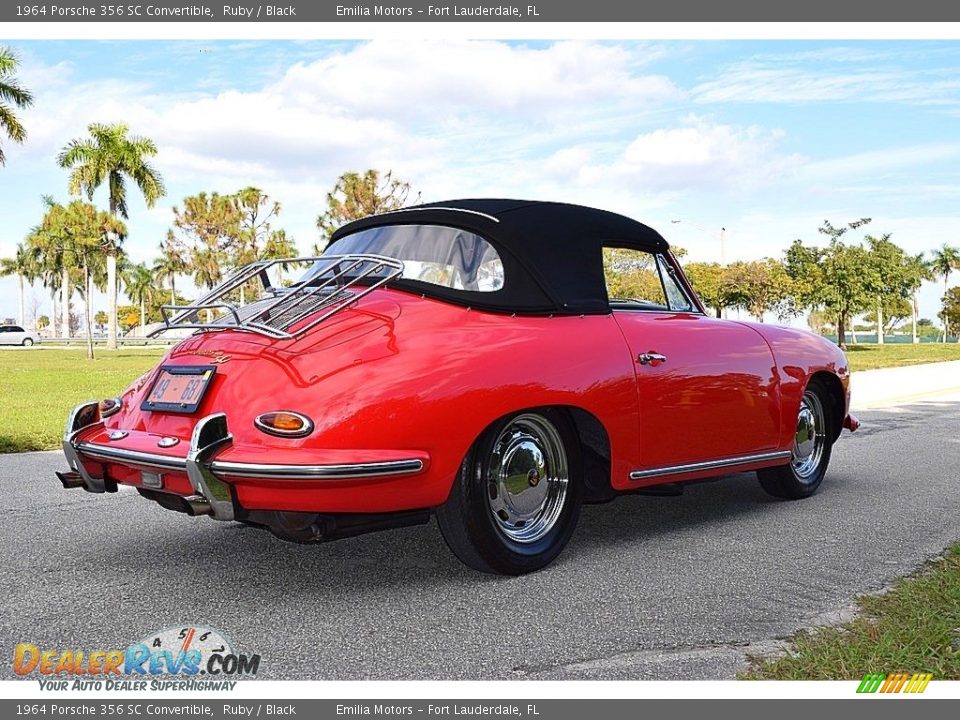 1964 Porsche 356 SC Convertible Ruby / Black Photo #23