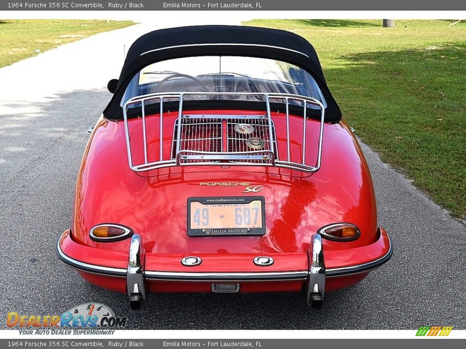 1964 Porsche 356 SC Convertible Ruby / Black Photo #24