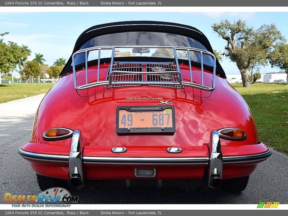 1964 Porsche 356 SC Convertible Ruby / Black Photo #25