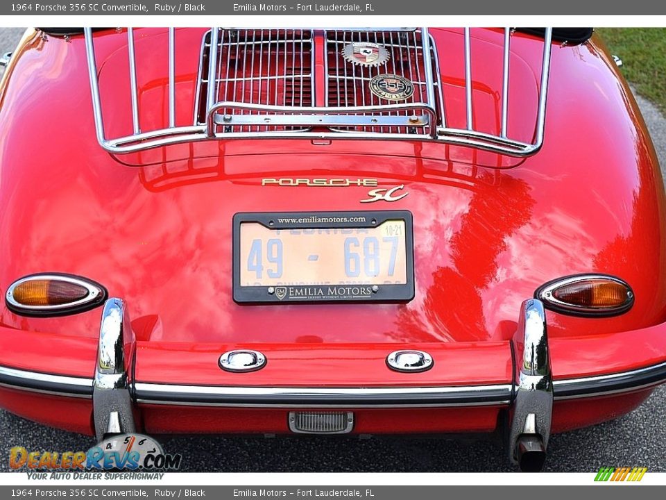 1964 Porsche 356 SC Convertible Ruby / Black Photo #26