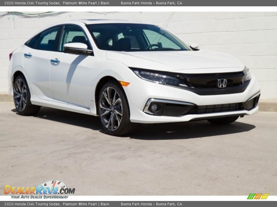 2020 Honda Civic Touring Sedan Platinum White Pearl / Black Photo #1