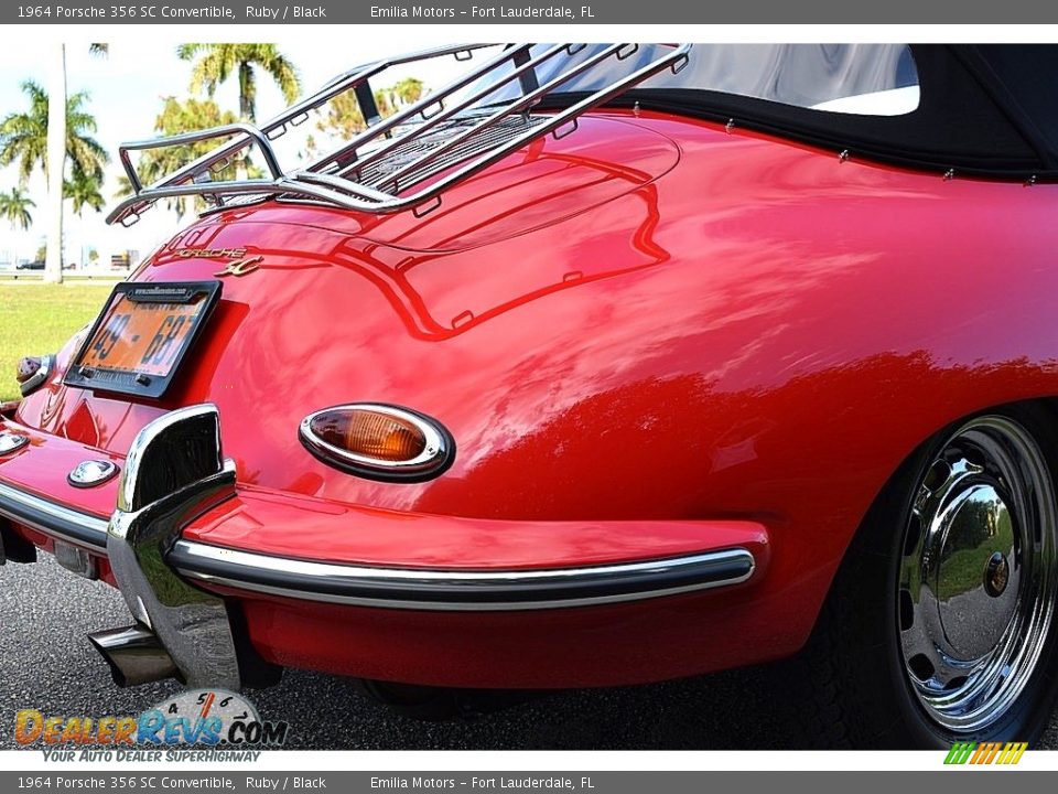 1964 Porsche 356 SC Convertible Ruby / Black Photo #29