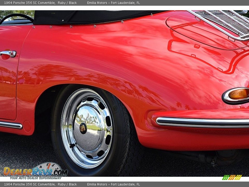 1964 Porsche 356 SC Convertible Ruby / Black Photo #31