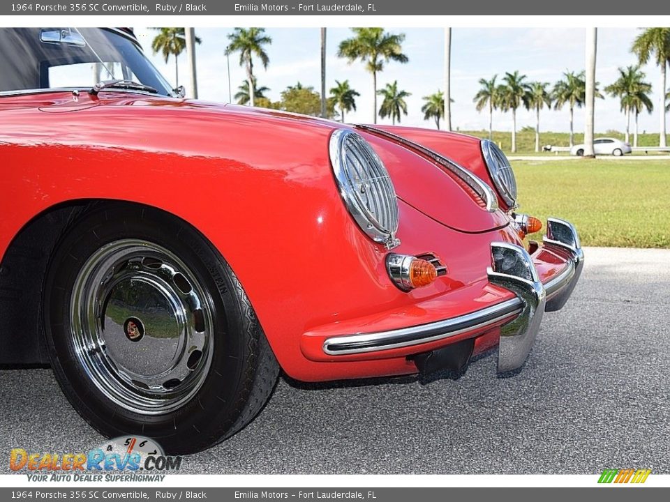 1964 Porsche 356 SC Convertible Ruby / Black Photo #33