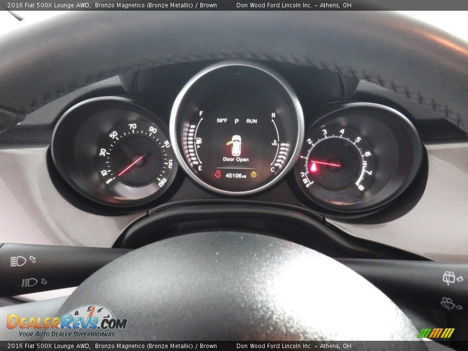 2016 Fiat 500X Lounge AWD Gauges Photo #25