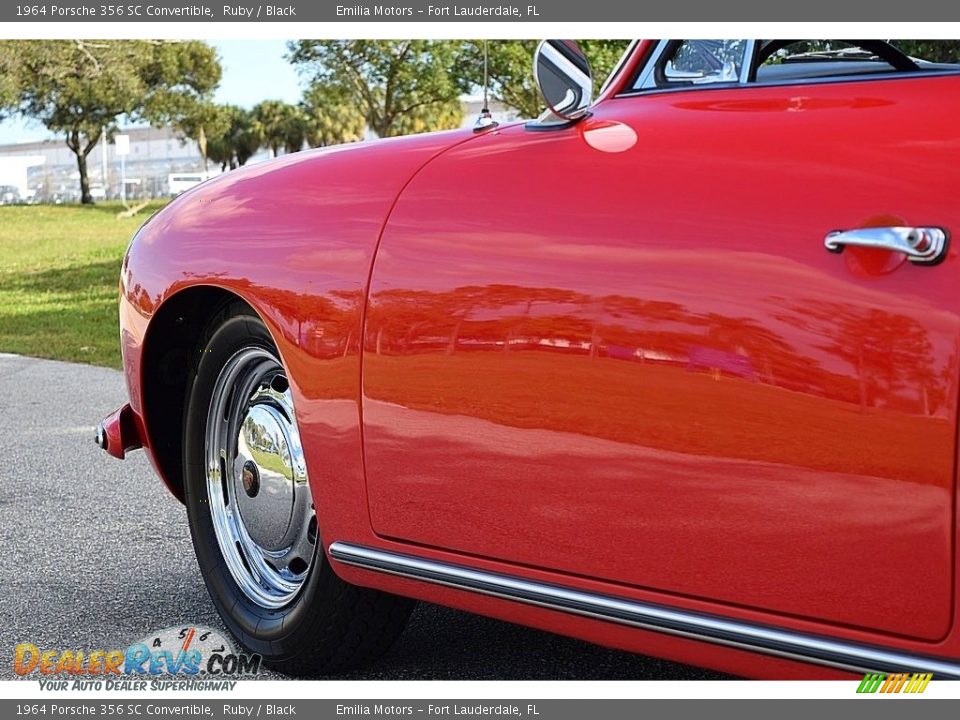 1964 Porsche 356 SC Convertible Ruby / Black Photo #39