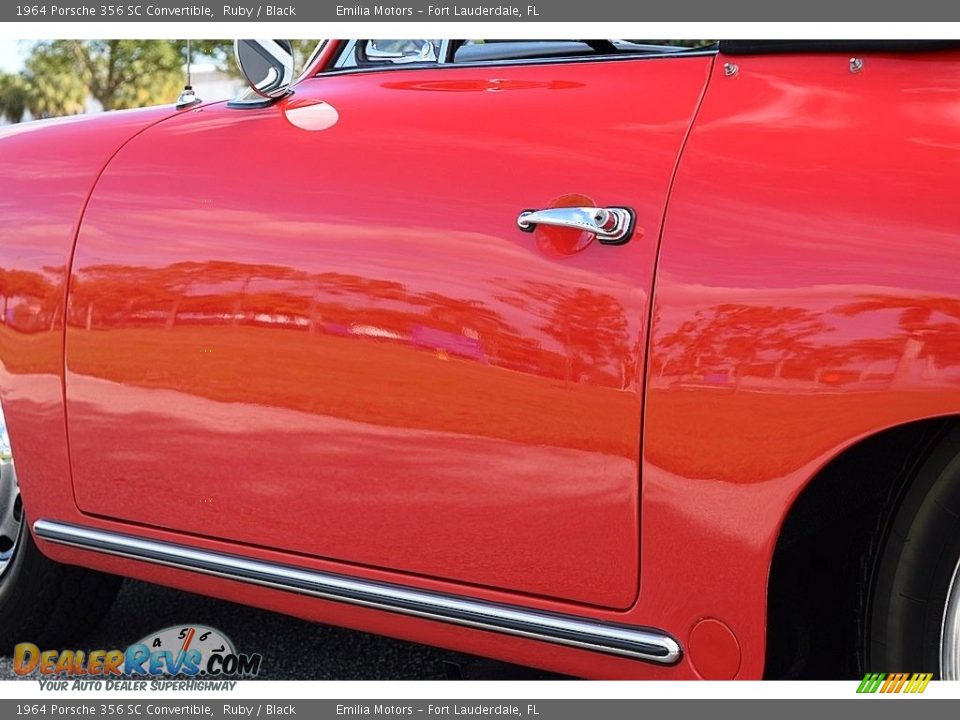 1964 Porsche 356 SC Convertible Ruby / Black Photo #40