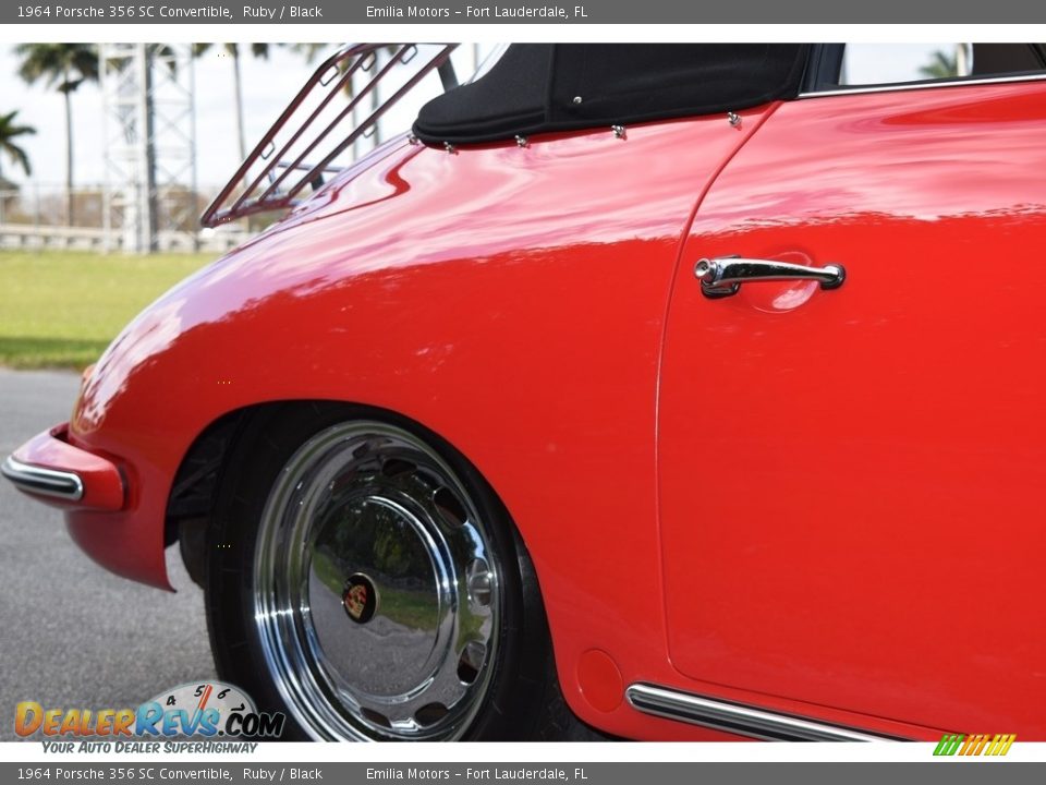 1964 Porsche 356 SC Convertible Ruby / Black Photo #43