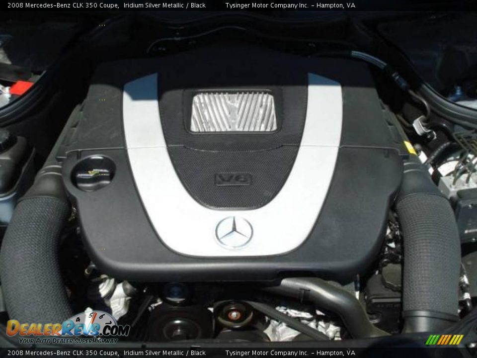 2008 Mercedes-Benz CLK 350 Coupe Iridium Silver Metallic / Black Photo #25