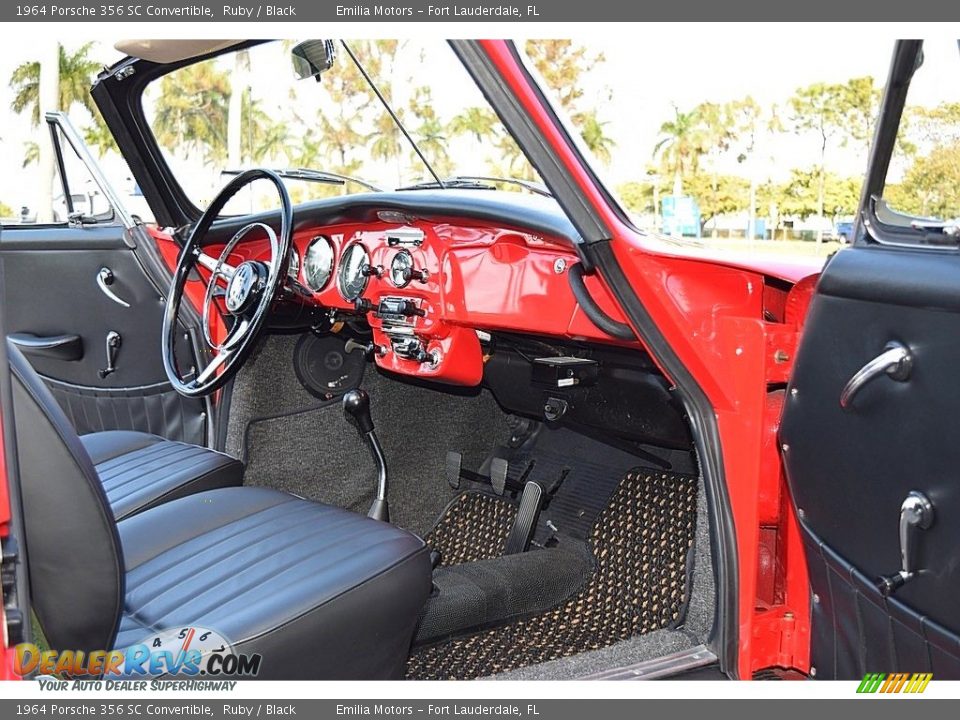 Black Interior - 1964 Porsche 356 SC Convertible Photo #71