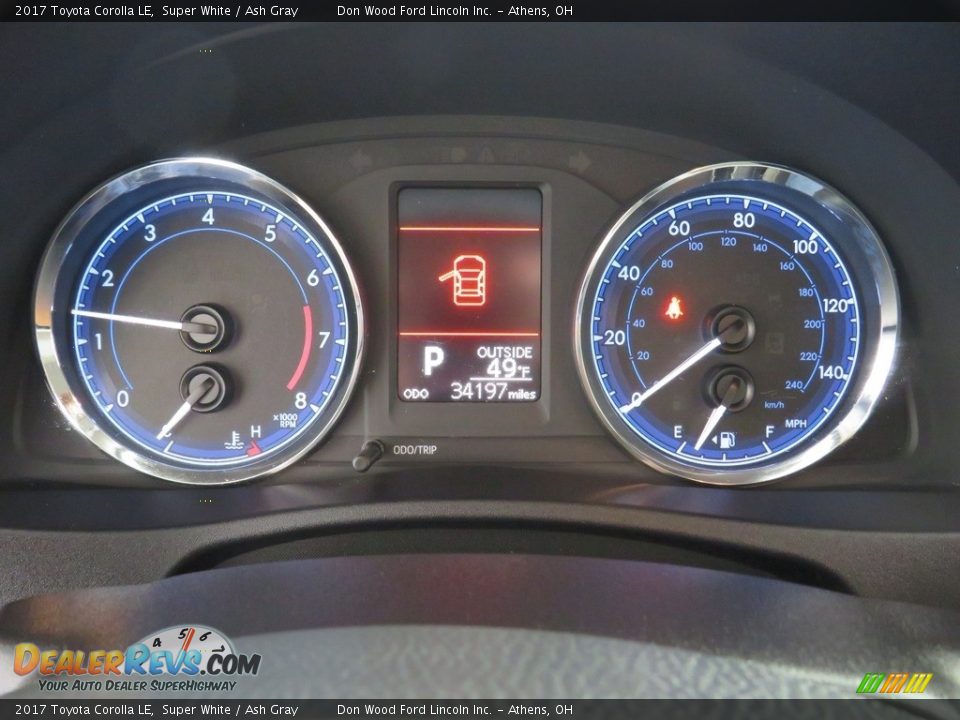 2017 Toyota Corolla LE Super White / Ash Gray Photo #27