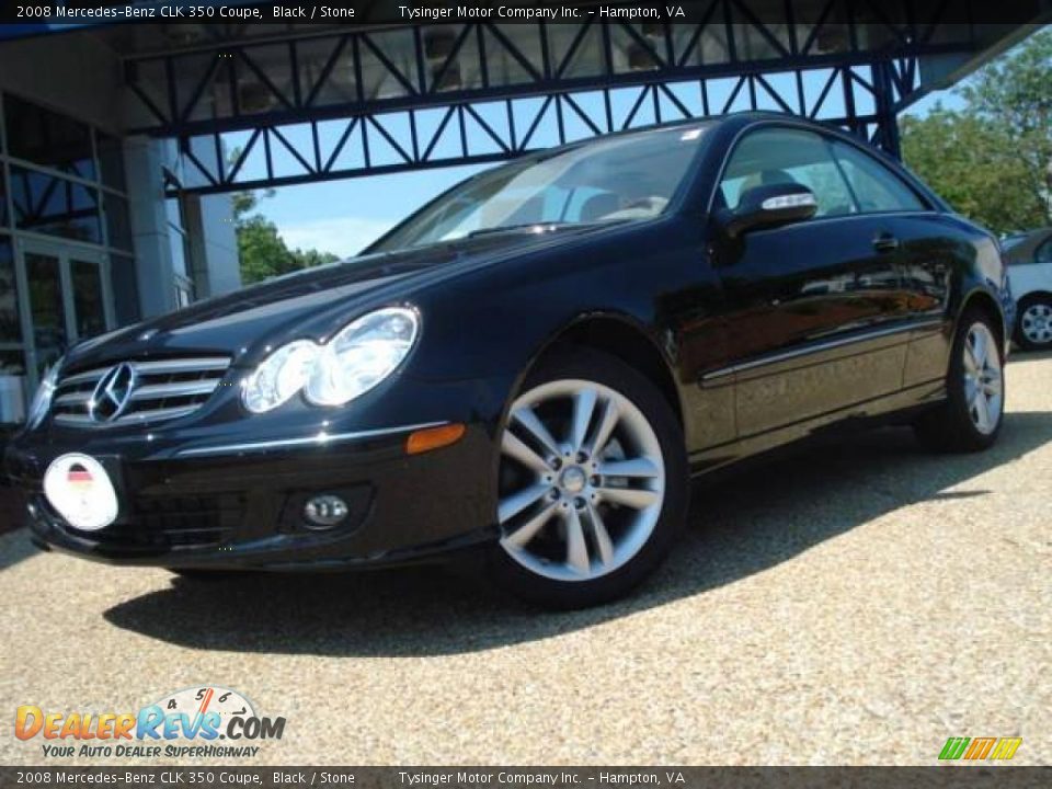 2008 Mercedes-Benz CLK 350 Coupe Black / Stone Photo #1