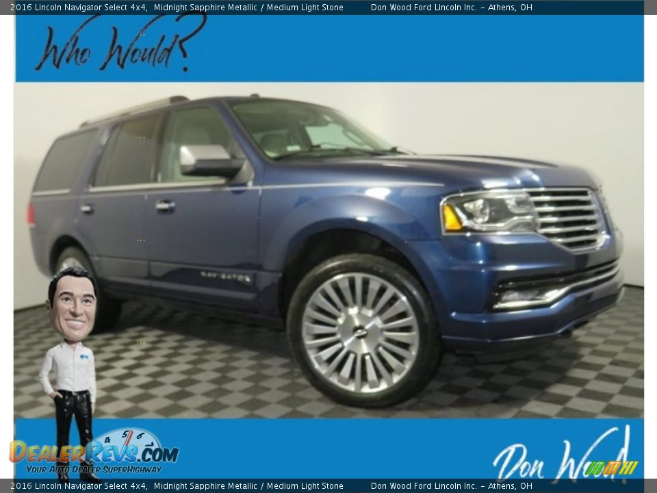 2016 Lincoln Navigator Select 4x4 Midnight Sapphire Metallic / Medium Light Stone Photo #1