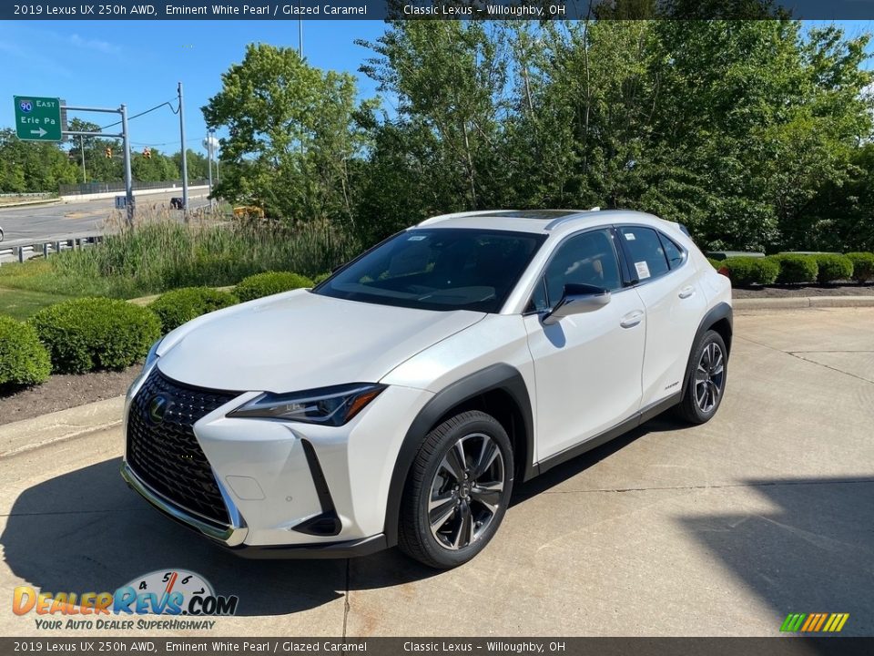 2019 Lexus UX 250h AWD Eminent White Pearl / Glazed Caramel Photo #1