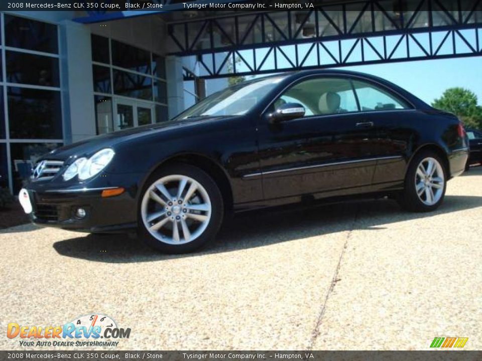 2008 Mercedes-Benz CLK 350 Coupe Black / Stone Photo #2