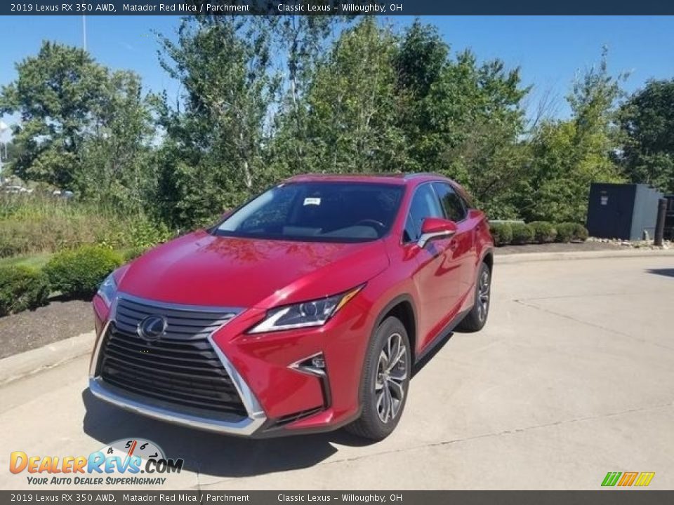 2019 Lexus RX 350 AWD Matador Red Mica / Parchment Photo #1