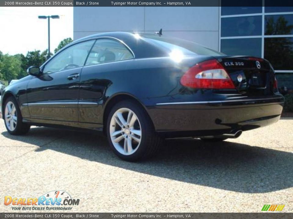 2008 Mercedes-Benz CLK 350 Coupe Black / Stone Photo #4