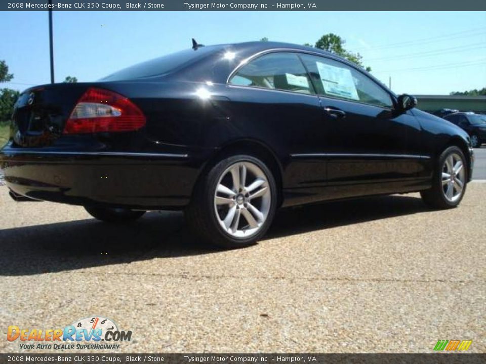 2008 Mercedes-Benz CLK 350 Coupe Black / Stone Photo #5