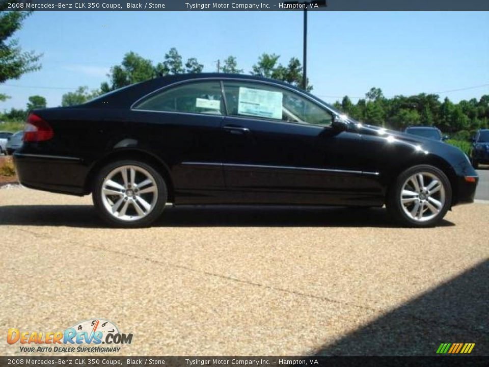 2008 Mercedes-Benz CLK 350 Coupe Black / Stone Photo #6