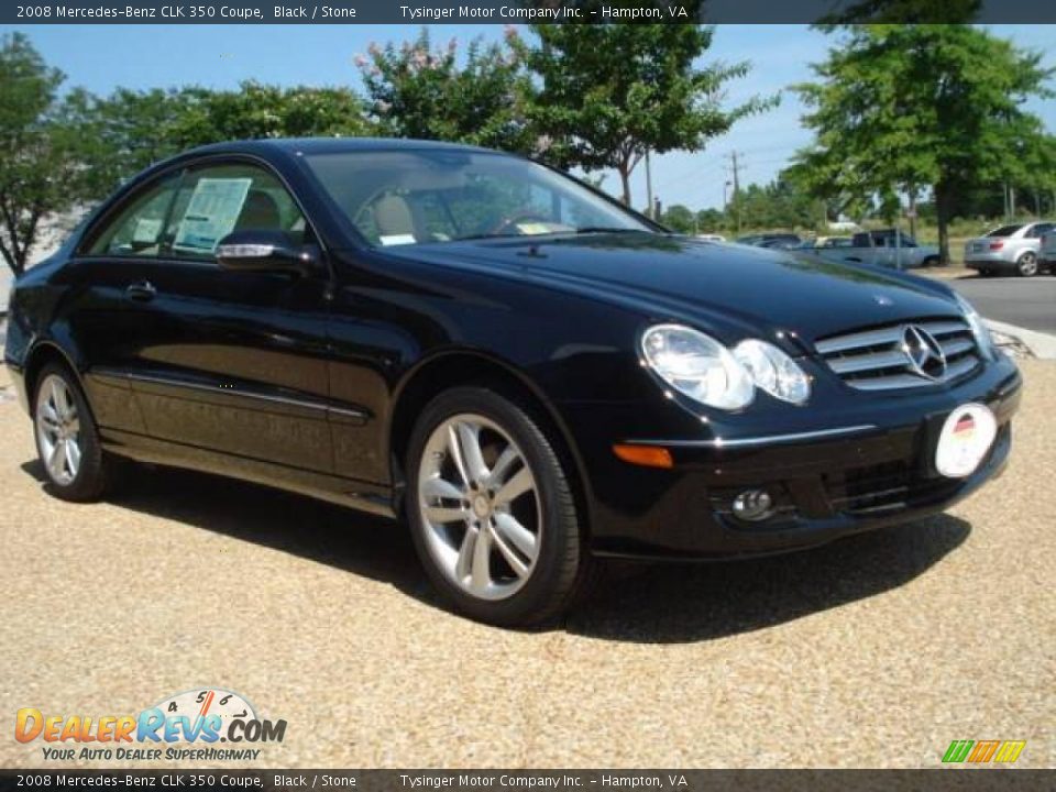 2008 Mercedes-Benz CLK 350 Coupe Black / Stone Photo #7