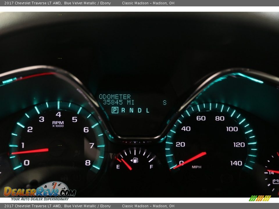 2017 Chevrolet Traverse LT AWD Blue Velvet Metallic / Ebony Photo #8