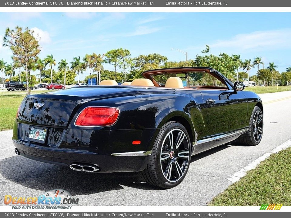 2013 Bentley Continental GTC V8 Diamond Black Metallic / Cream/New Market Tan Photo #3