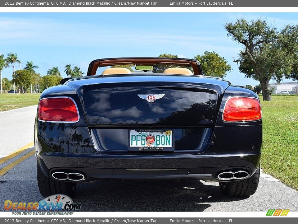 2013 Bentley Continental GTC V8 Diamond Black Metallic / Cream/New Market Tan Photo #4