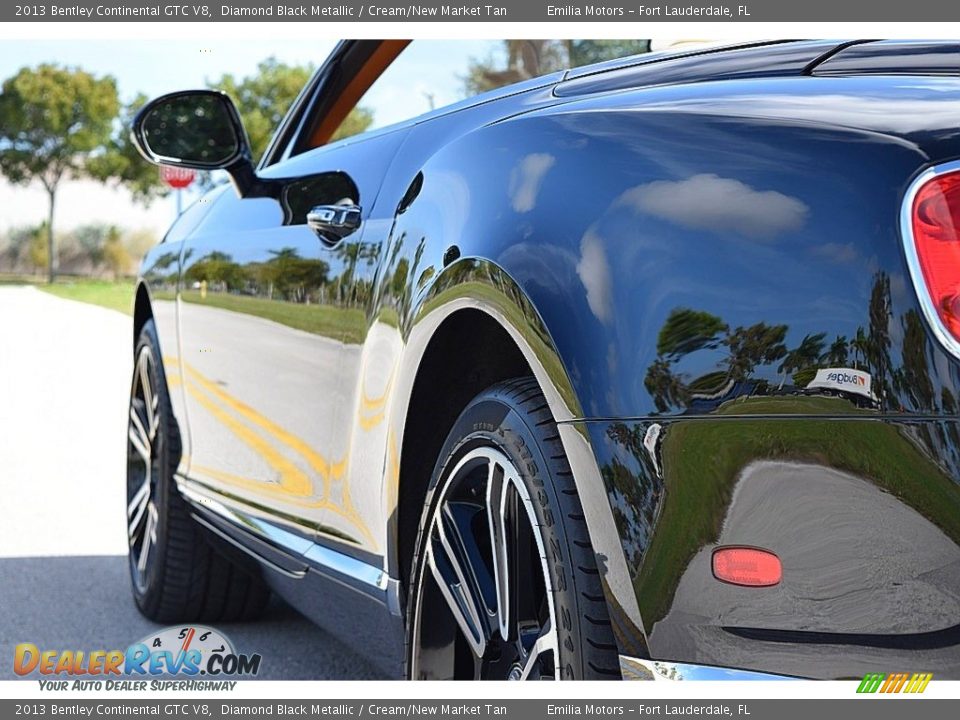 2013 Bentley Continental GTC V8 Diamond Black Metallic / Cream/New Market Tan Photo #6