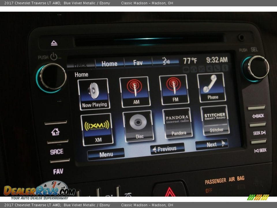 2017 Chevrolet Traverse LT AWD Blue Velvet Metallic / Ebony Photo #12