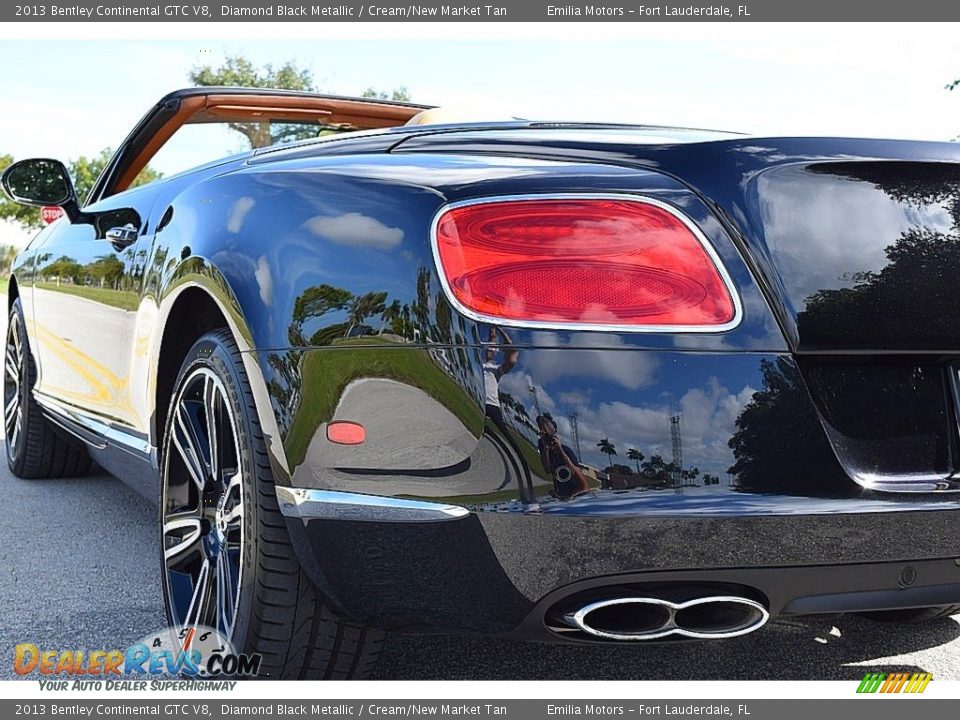 2013 Bentley Continental GTC V8 Diamond Black Metallic / Cream/New Market Tan Photo #7