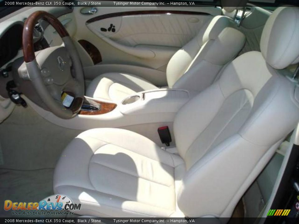 2008 Mercedes-Benz CLK 350 Coupe Black / Stone Photo #9