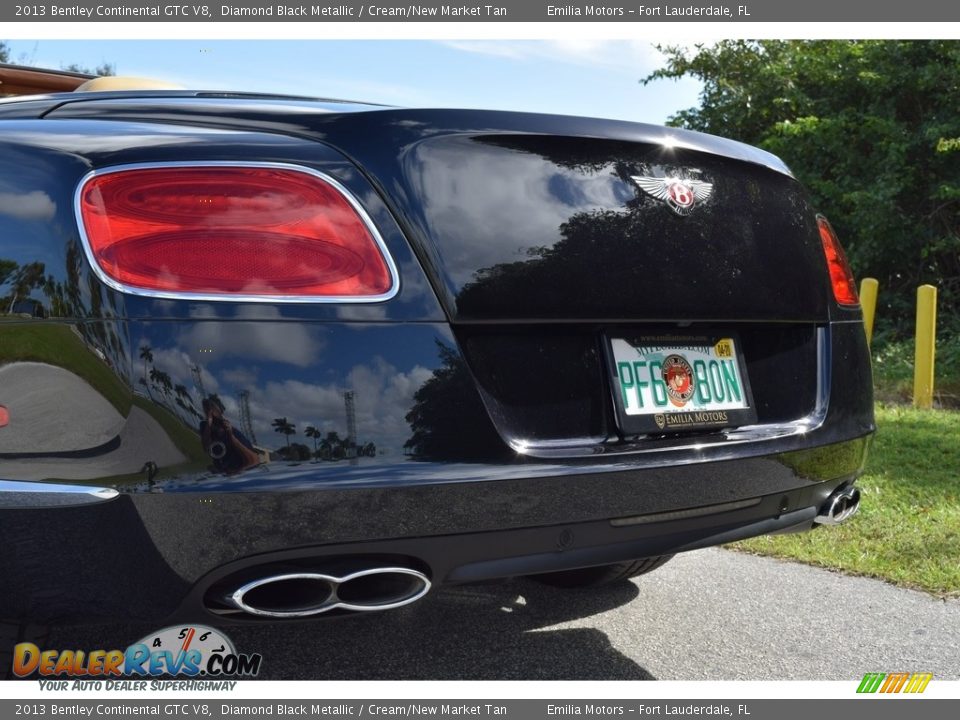 2013 Bentley Continental GTC V8 Diamond Black Metallic / Cream/New Market Tan Photo #8