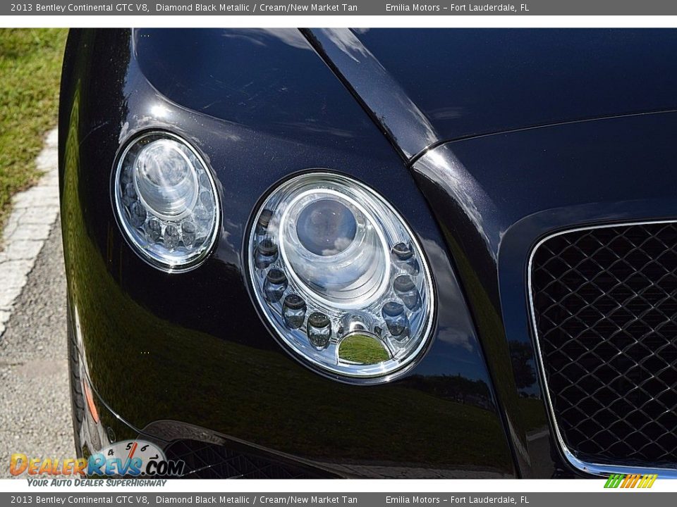 2013 Bentley Continental GTC V8 Diamond Black Metallic / Cream/New Market Tan Photo #13