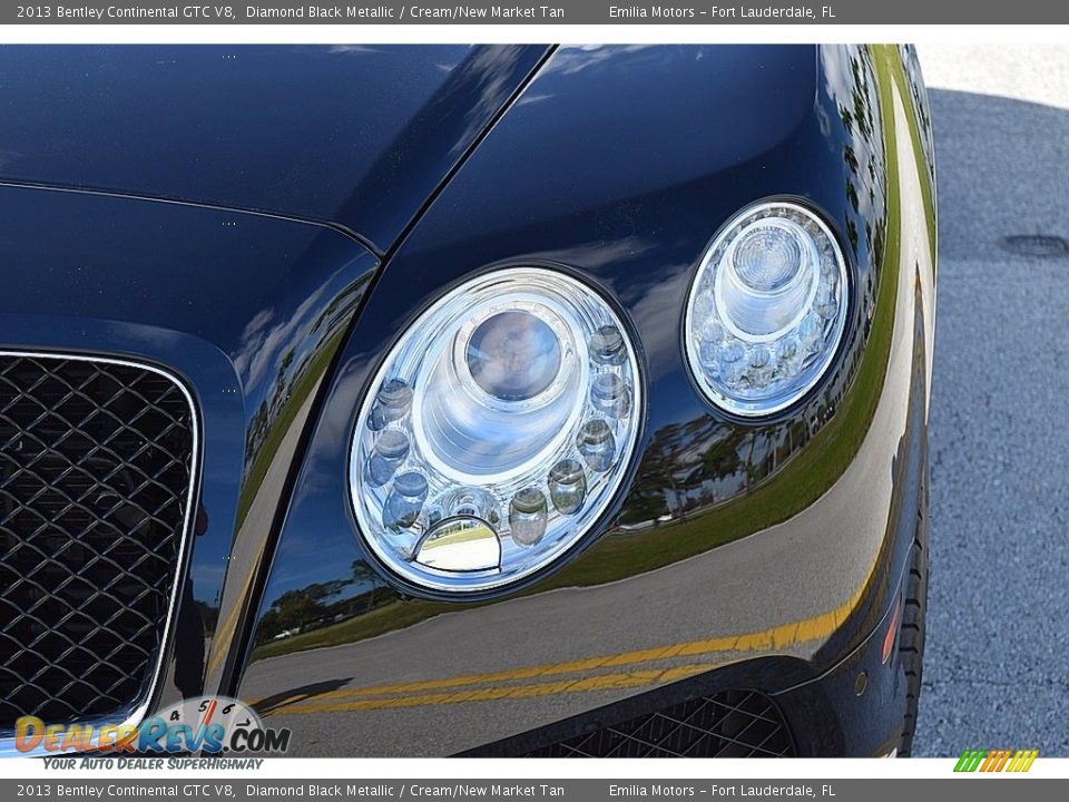 2013 Bentley Continental GTC V8 Diamond Black Metallic / Cream/New Market Tan Photo #14