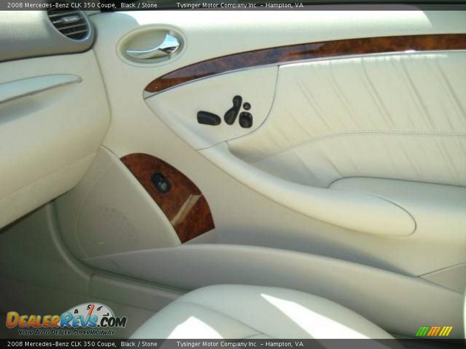 2008 Mercedes-Benz CLK 350 Coupe Black / Stone Photo #16