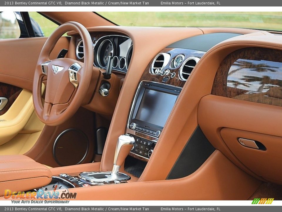 2013 Bentley Continental GTC V8 Diamond Black Metallic / Cream/New Market Tan Photo #32