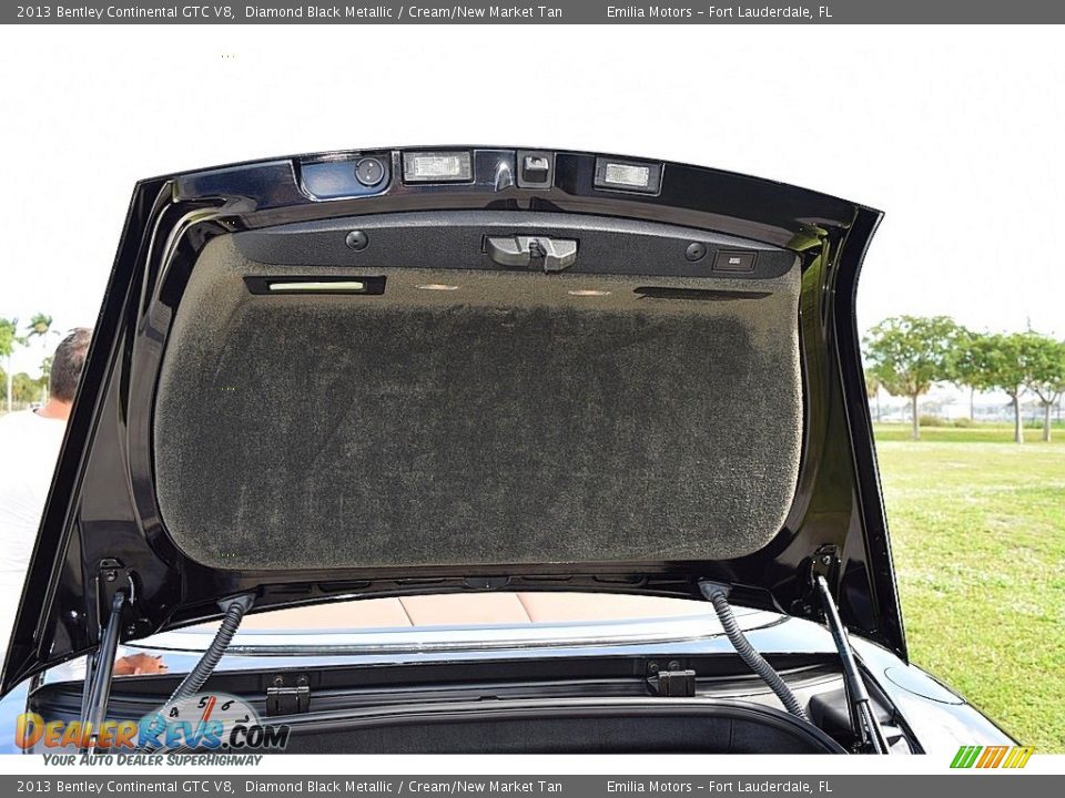 2013 Bentley Continental GTC V8 Diamond Black Metallic / Cream/New Market Tan Photo #36