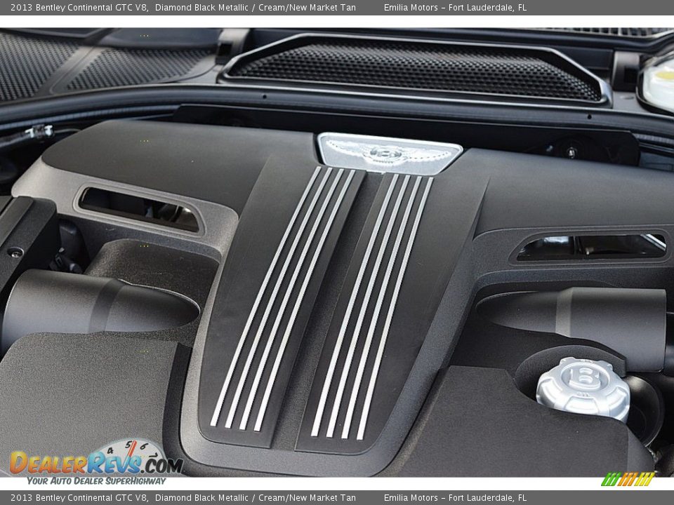 2013 Bentley Continental GTC V8 Diamond Black Metallic / Cream/New Market Tan Photo #42