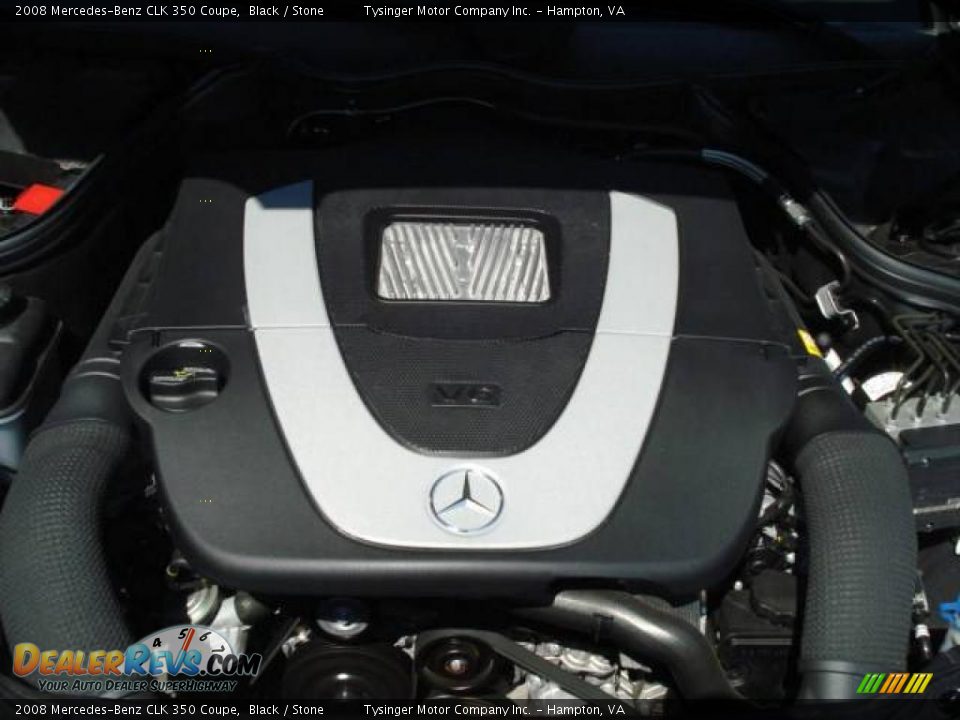 2008 Mercedes-Benz CLK 350 Coupe Black / Stone Photo #20