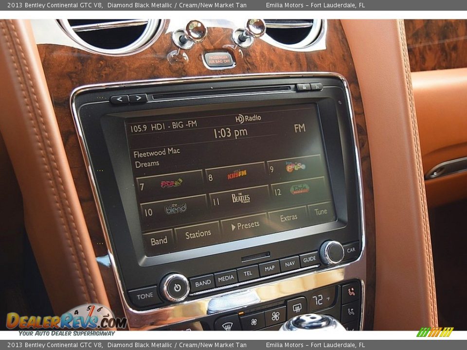 2013 Bentley Continental GTC V8 Diamond Black Metallic / Cream/New Market Tan Photo #49